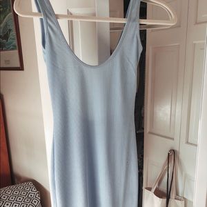 baby blue dress 🦋 misguided ribbed bodycon